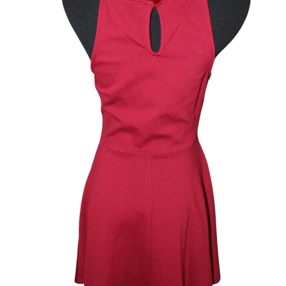 Monteau Swing Wine Scalloped Neck Spaghetti Strap Knit Small S EUC - Picture 8 of 13